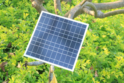 Montageprozess des Solarpanels